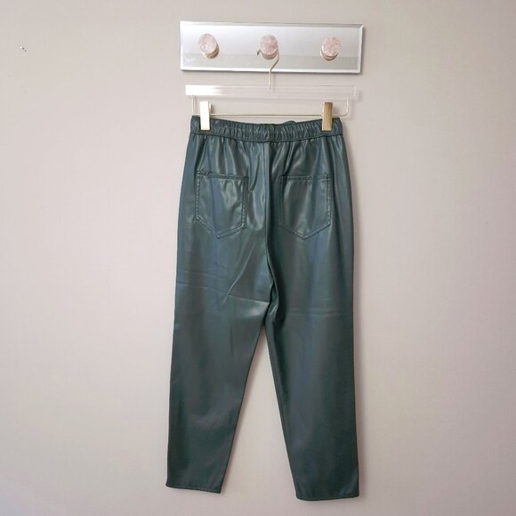 NWT Zara green faux leather pants, XS - Picture 10 of 10